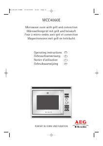 Mode d’emploi AEG-Electrolux MCC4060E-W Micro-onde