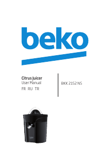 Руководство BEKO BKK 2152 NS Соковыжималка для цитрусовых