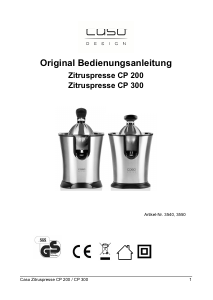 Bedienungsanleitung Caso CP 200 Zitruspresse