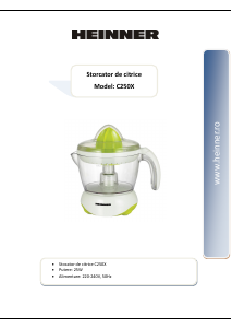 Manual Heinner C250X Citrus Juicer