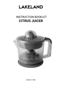 Manual Lakeland 61400 Citrus Juicer