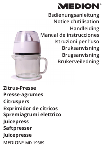 Brugsanvisning Medion MD 19389 Citruspresser