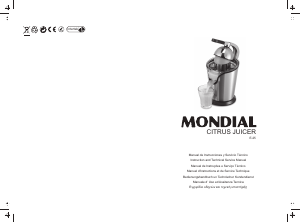 Manual Mondial E-25 Citrus Juicer