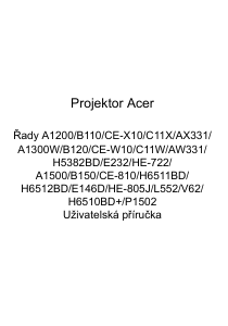 Manuál Acer H6512BD Projektor