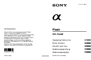 Bedienungsanleitung Sony HVL-F42AM Blitz