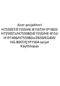 Käyttöohje Acer H7550BD Projektori