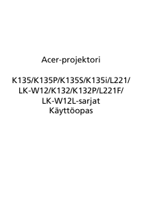 Käyttöohje Acer K132 Projektori