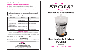 Manual de uso Spolu SPL-099 Exprimidor de cítricos