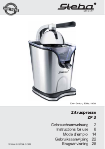 Manual Steba ZP 3 Citrus Juicer