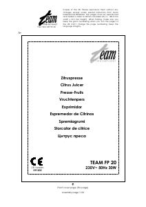 Bedienungsanleitung Team FP 20 Zitruspresse