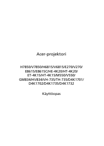 Käyttöohje Acer M550 Projektori