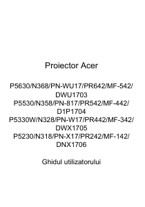 Manual Acer P5330W Proiector