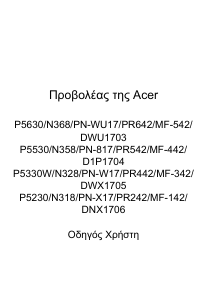 Εγχειρίδιο Acer P5530 Προβολέας