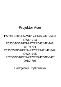 Instrukcja Acer P5530 Projektor