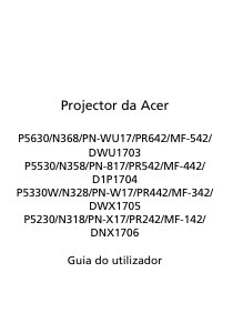 Manual Acer P5530 Projetor