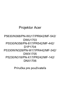 Návod Acer P5530 Projektor