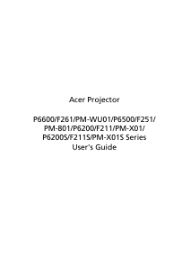 Manual Acer P6200 Projector