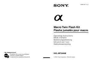 Mode d’emploi Sony HVL-MT24AM Flash