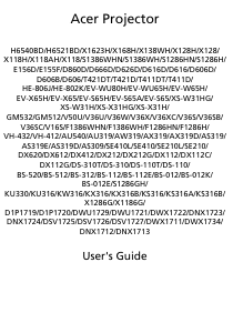 Manual Acer S1286H Projector