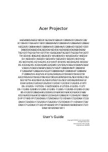 Manual Acer S1386WH Projector