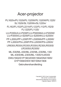 Handleiding Acer SL1320Wn Beamer