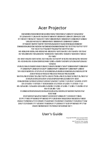 Manual Acer V6520 Projector
