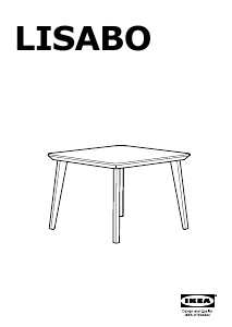 Руководство IKEA LISABO (70x70x50) Кофейный столик