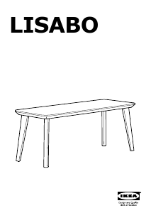 Panduan IKEA LISABO (118x50x50) Meja Kopi