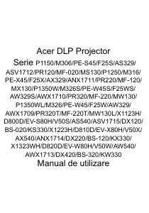 Manual Acer X1123H Proiector