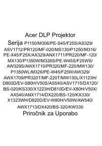 Priročnik Acer X1123H Projektor