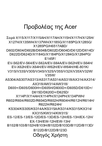 Εγχειρίδιο Acer X115 Προβολέας