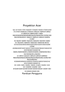 Panduan Acer X115 Proyektor