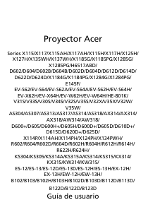 Manual de uso Acer X115 Proyector