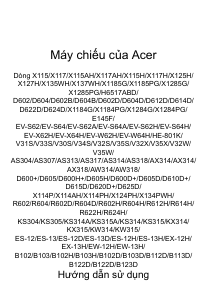 Hướng dẫn sử dụng Acer X115 Máy chiếu