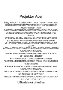 Manuál Acer X115 Projektor