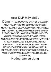 Hướng dẫn sử dụng Acer X1223H Máy chiếu