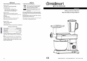 Hướng dẫn sử dụng Midimori MDMR-9818 Máy chế biến thực phẩm