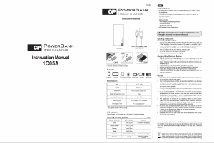 Handleiding GP 1C05A PowerBank Mobiele oplader