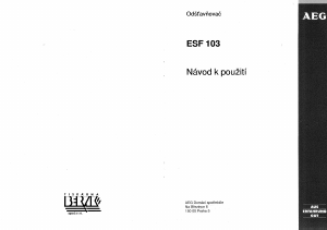 Manuál AEG ESF 103 Odšťavňovač