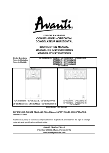 Manual Avanti CF500M0W-IS Freezer