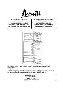 Manual Avanti RA75V0W Fridge-Freezer