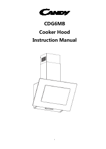 Manual Candy CDG6MB Cooker Hood