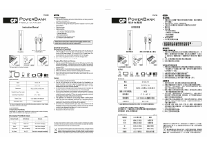 Manual GP FN03M PowerBank Portable Charger