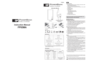Handleiding GP FP05MA PowerBank Mobiele oplader
