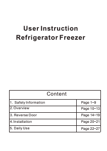 Manual Candy CCDS 6172FWHN Fridge-Freezer
