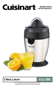 Manual Cuisinart CCJ-100 Citrus Juicer