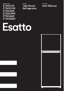 Manual Esatto ETM268W Fridge-Freezer