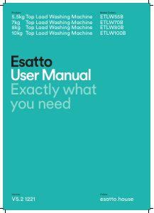 Handleiding Esatto ETLW80B Wasmachine
