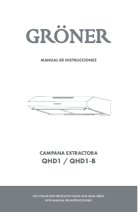 Manual de uso Gröner QHD1 Campana extractora