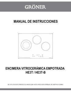 Manual de uso Gröner HE3T-B Placa